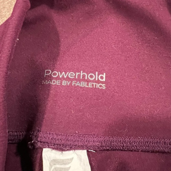 Fabletics Powerhold Burgundy Athletic Leggings - Picture 8 of 11